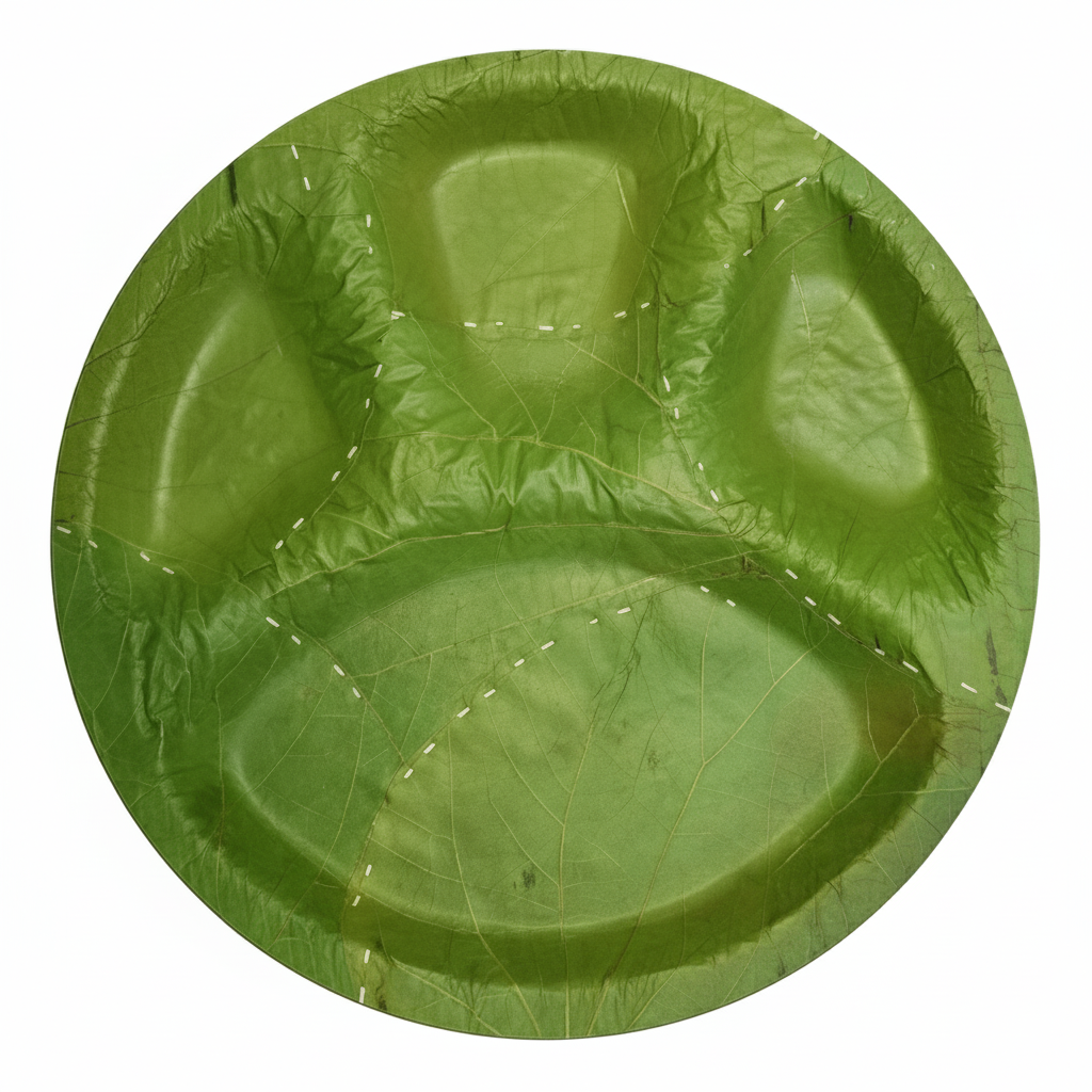 12 Inch Sal Leaf 4CP Plate