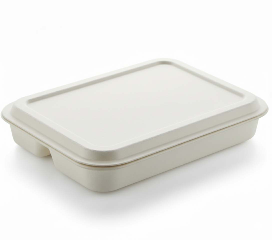 Bagasse 5CP Meal Tray B2B Lid - Image 2