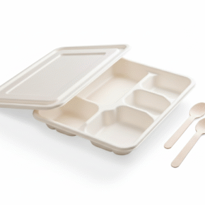 Bagasse 5CP Meal Tray B2B Lid