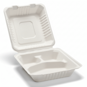 Bagasse Clamshell 3CP