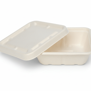 750ml Bagasse Rectangle Bowl With Lid