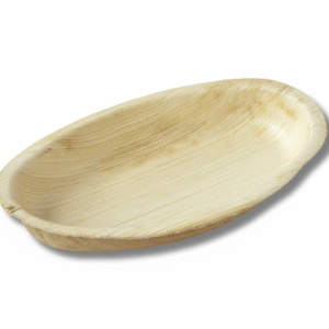 9x4.5 Inch Areca Palm Leaf Oval Bowl