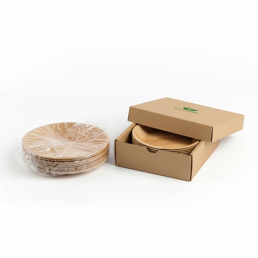 Areca Palm Leaf Round Plate - Image 3