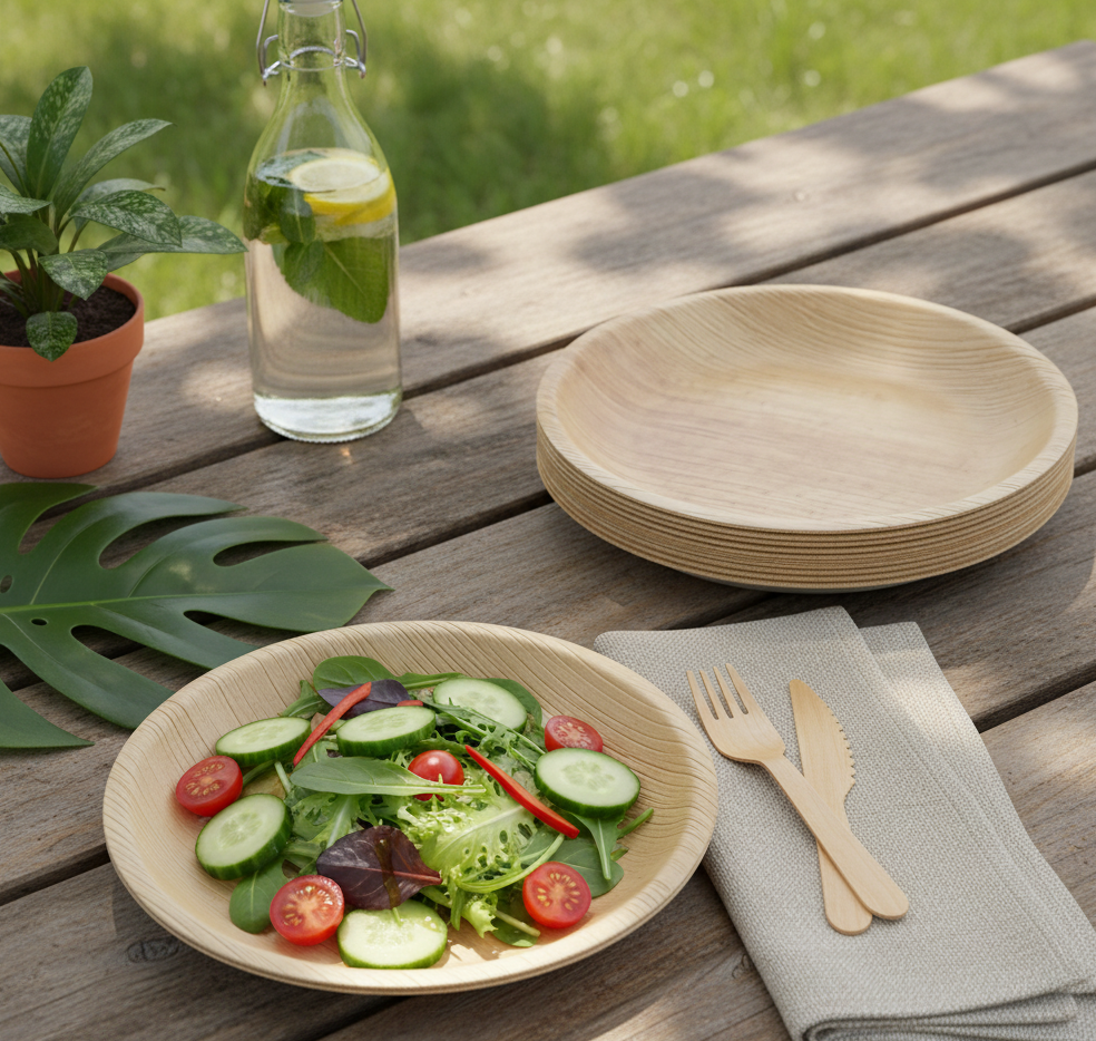 Areca Palm Leaf Round Plate - Image 2